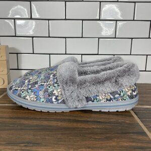 Skechers BOBS Too Cozy Wandering Eyez Womens Sz 10 Shoes Multicolor Dog Slipper